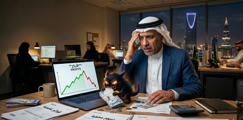 صاحب متجر قلق يحسب تكلفة الاستحواذ على العميل المرتفعة وتأثيرها على أرباحه